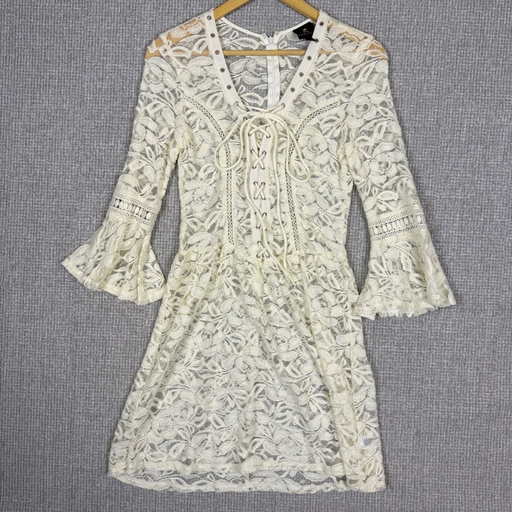 Disney Princess Aurora Lace Bell Lace Mini Dress White XS‎ Fairy Whimisgoth Ren
